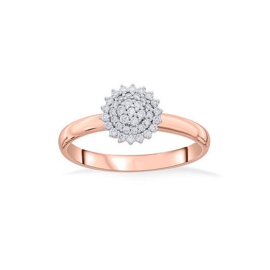 Bright Studded Fashion Rose Gold Diamond Rings