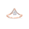 Apex Glint Cocktail Rose Gold Diamond Rings