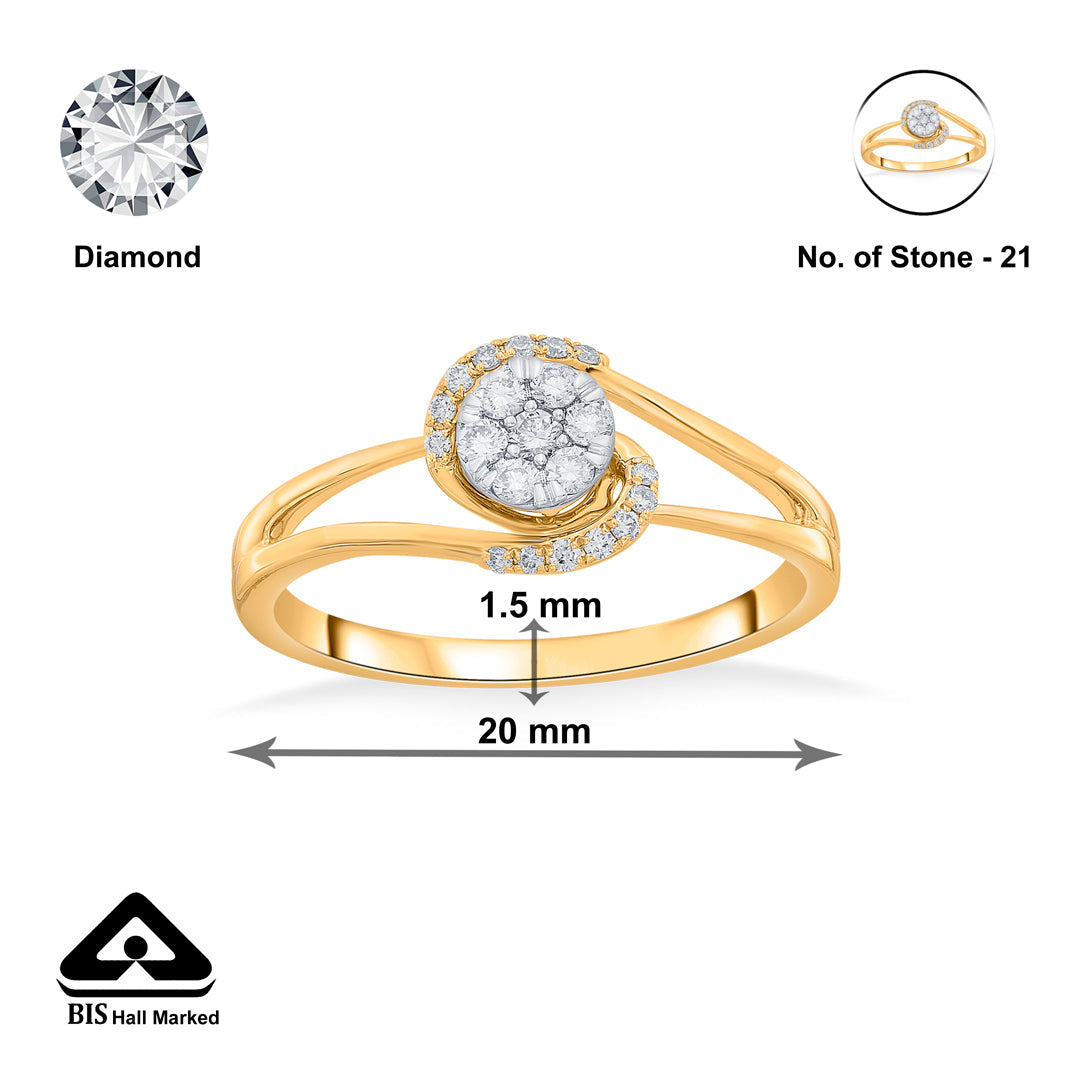 moonshine cocktail yellow gold diamond ring