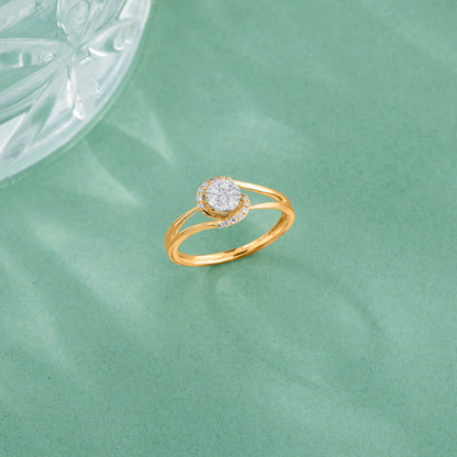 Moonshine Cocktail Yellow Gold Diamond Ring