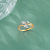 TriPetal Glow Cocktail Yellow Gold Diamond Ring
