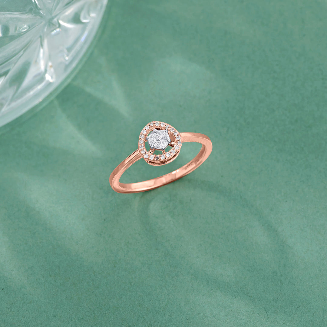 Royal Charm Fashion Rose Gold Diamond Ring