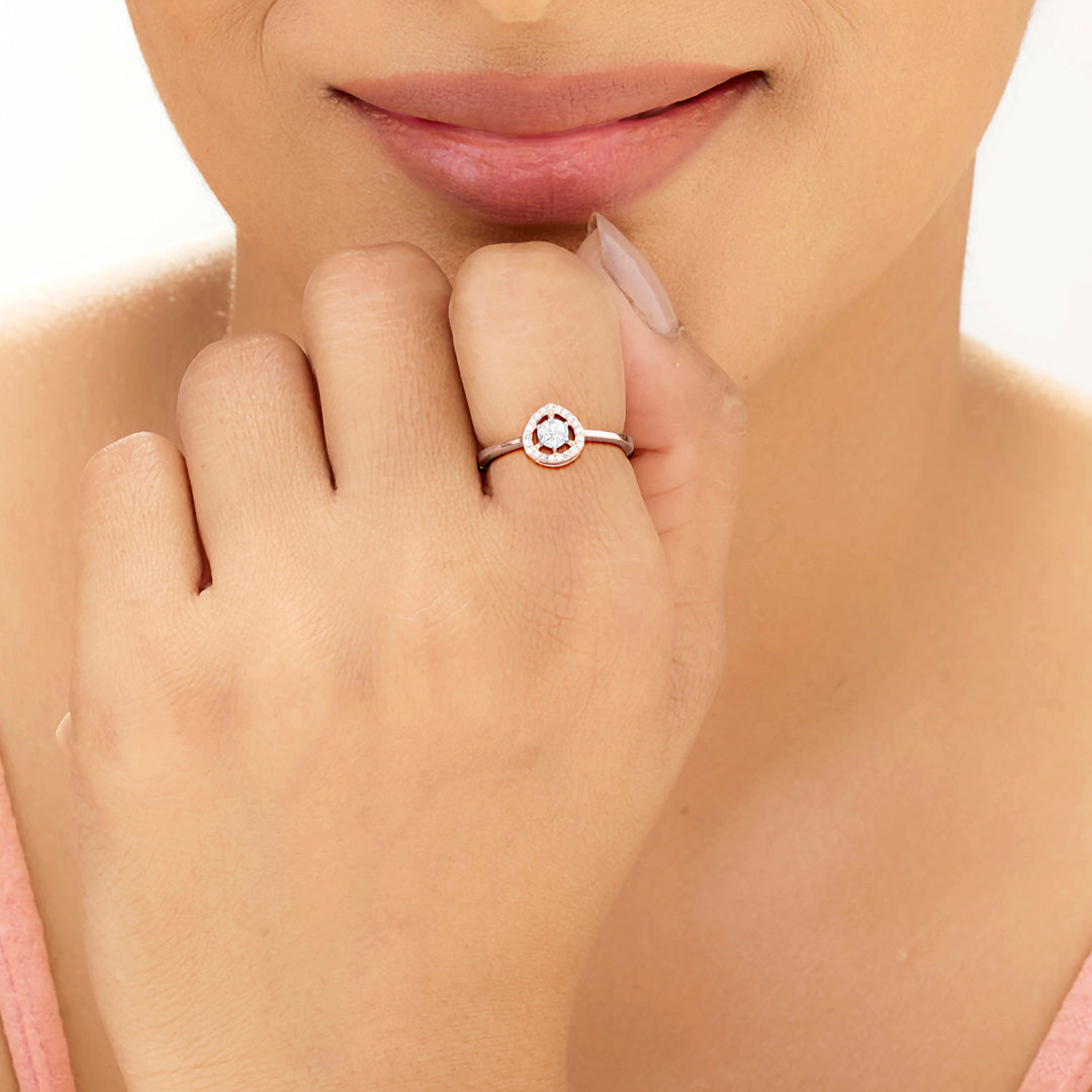 Royal Charm Fashion Rose Gold Diamond Ring