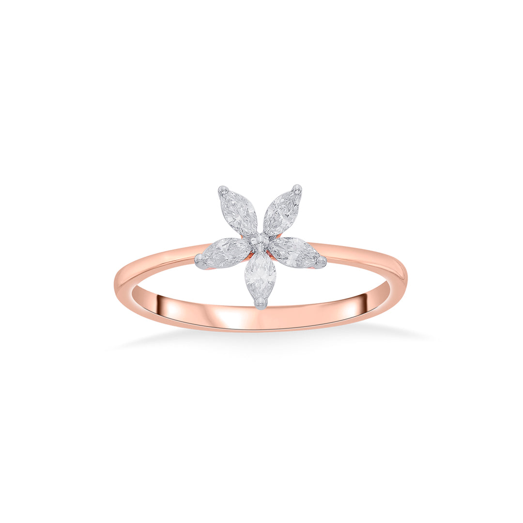 delicate abloom casual rose gold diamond rings