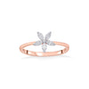 Delicate Abloom Casual Rose Gold Diamond Rings