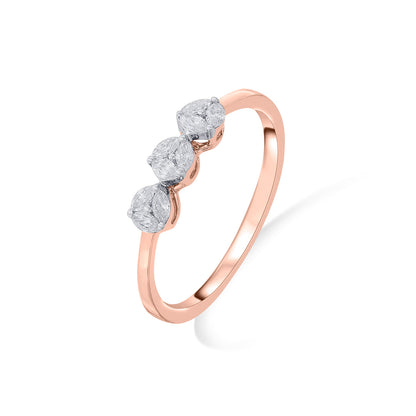 TriStone Grace Casual Rose Gold Diamond Ring