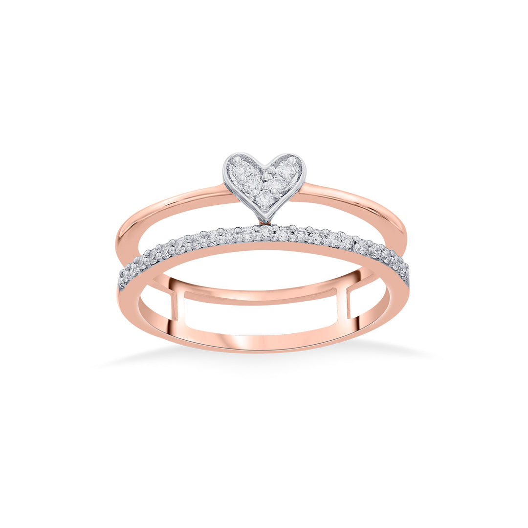sparkline twin fashion diamond ring
