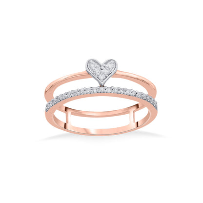 Sparkline Twin Fashion Diamond Ring