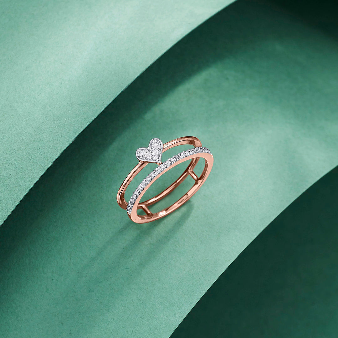 Sparkline Twin Fashion Diamond Ring