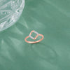 Square Tilt Fashion Rose Gold Diamond Ring