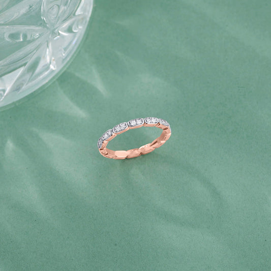 Bright Links Casual Rose Gold Diamond Ring