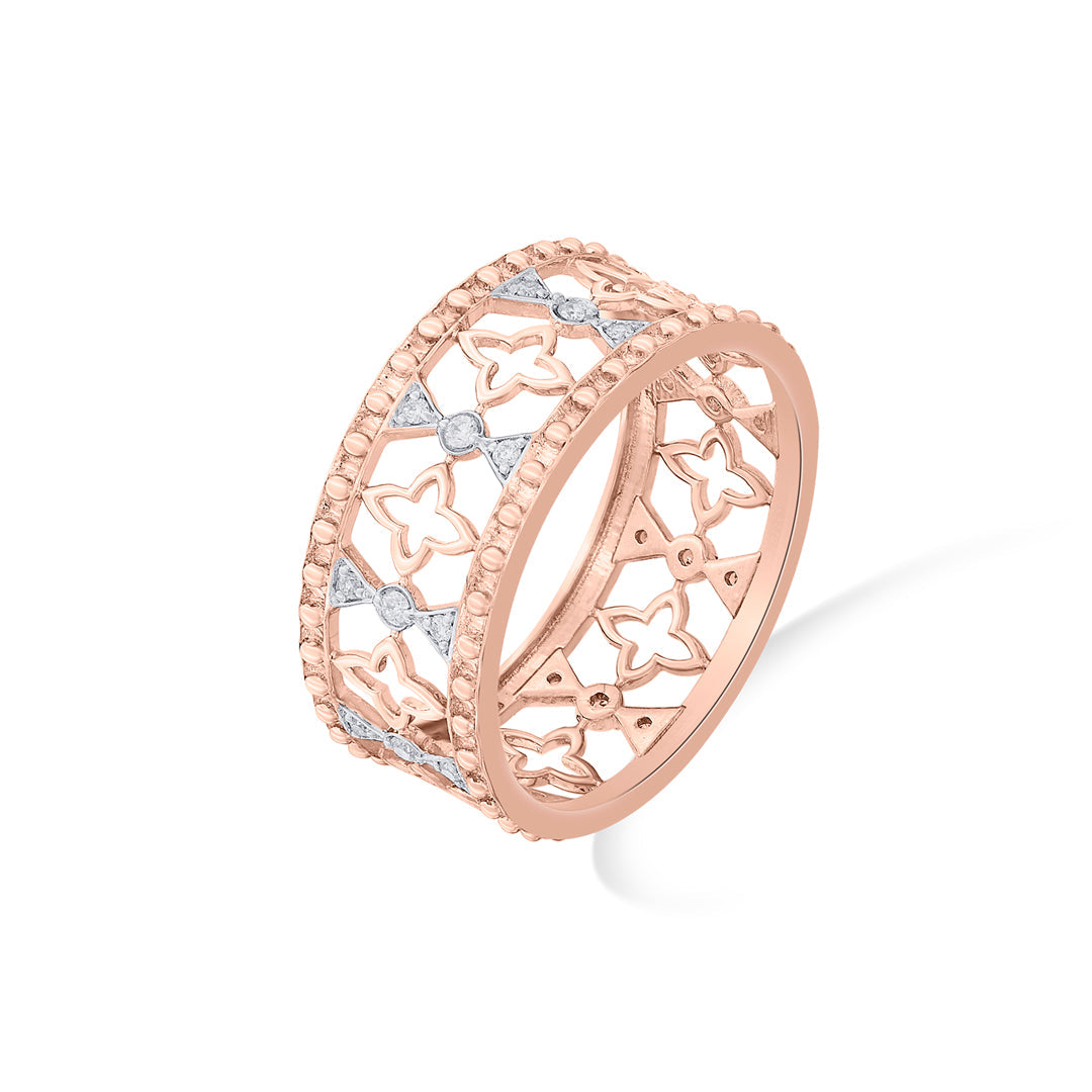 bright shrine cocktail rose gold diamond ring
