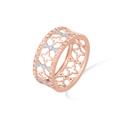 Bright Shrine Cocktail Rose Gold Diamond Ring