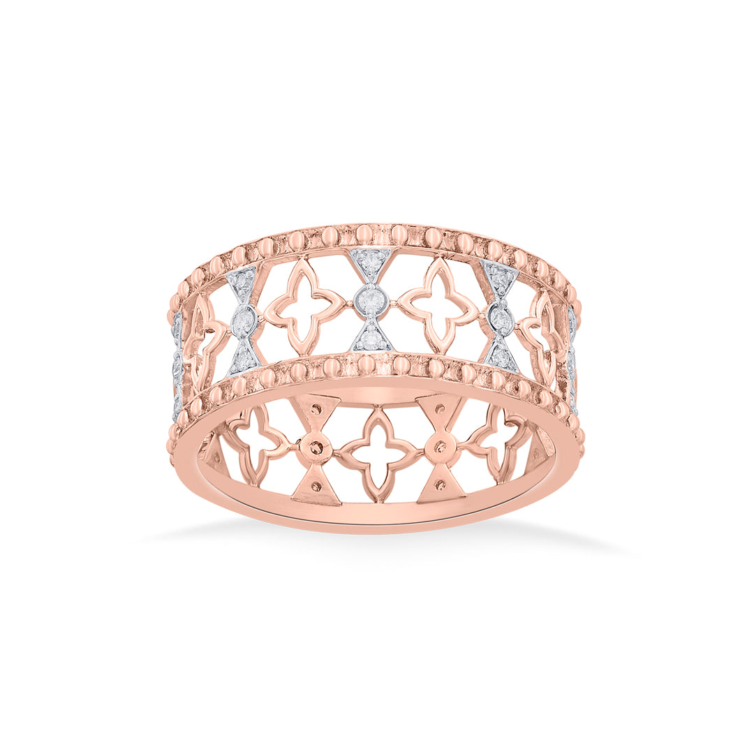bright shrine cocktail rose gold diamond ring