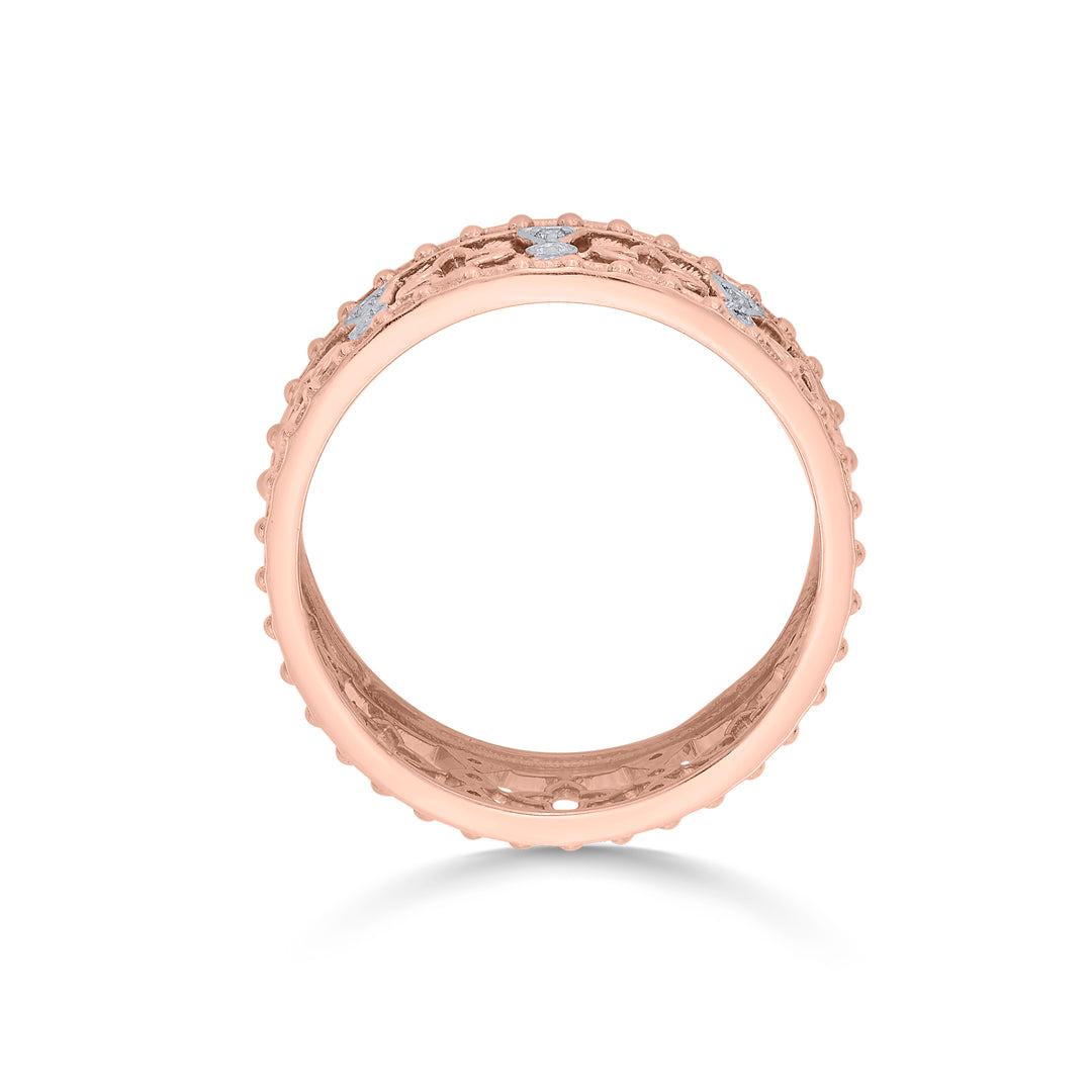 bright shrine cocktail rose gold diamond ring