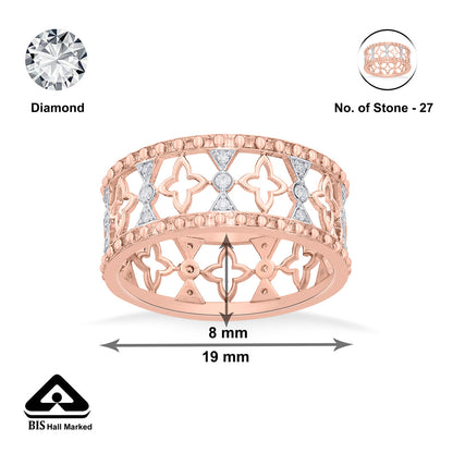 Bright Shrine Cocktail Rose Gold Diamond Ring