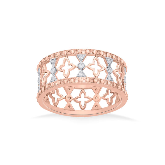 Bright Shrine Cocktail Rose Gold Diamond Rings