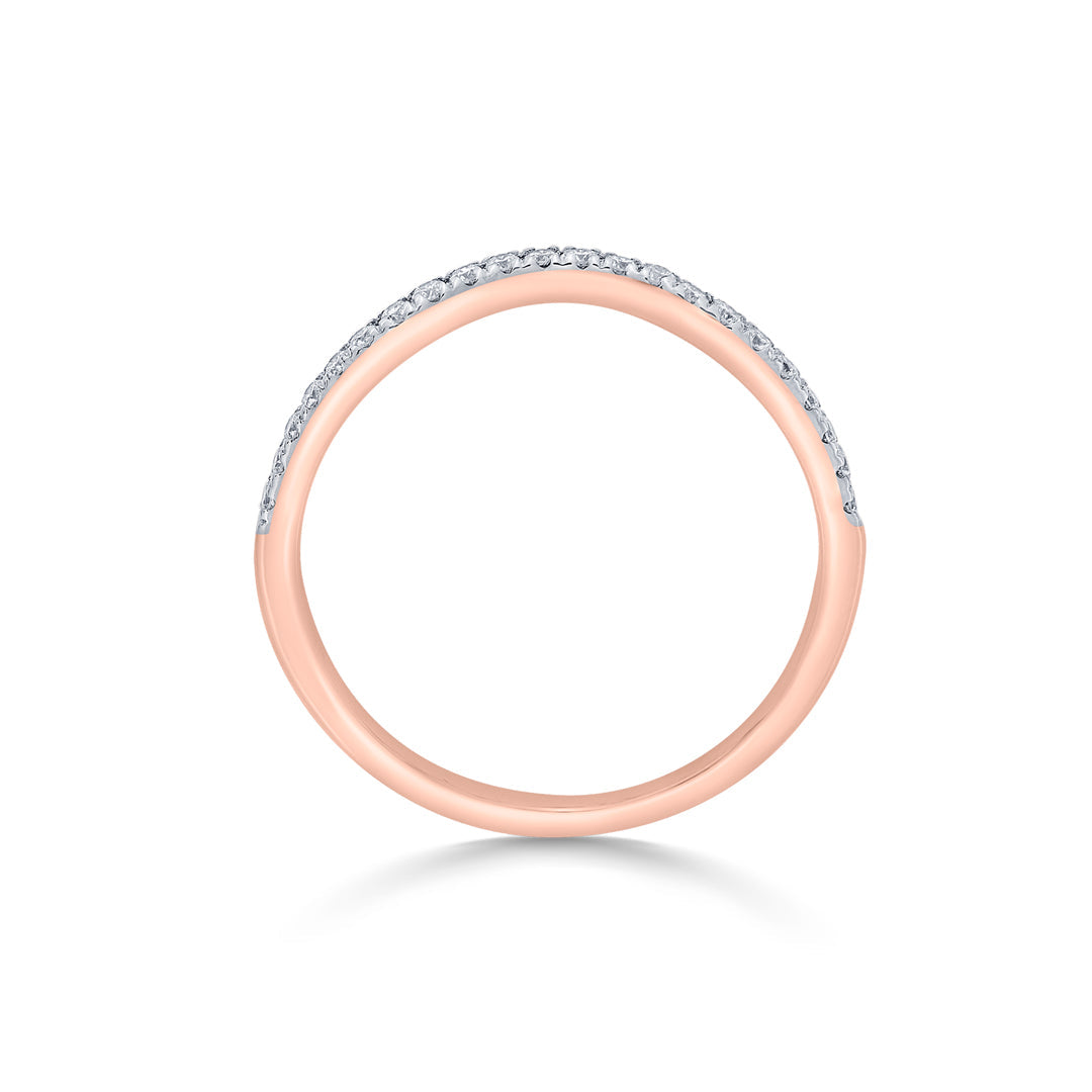 prisma belle casual rose gold diamond ring
