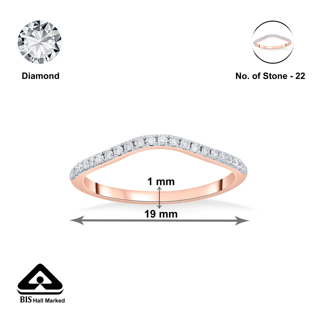 prisma belle casual rose gold diamond ring