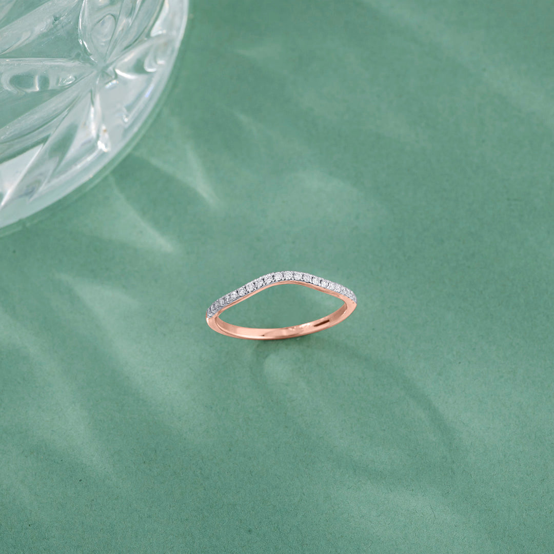 prisma belle casual rose gold diamond ring