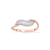 Entwined Flow Fashion Rose Gold Diamond Rings