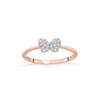 Glowing Butterfly Fashion Rose Gold Diamond Rings