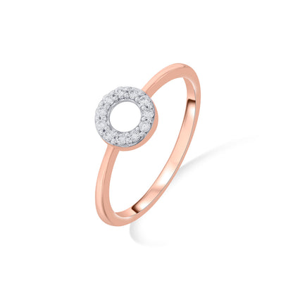 Forever Circle Casual Rose Gold Diamond Ring