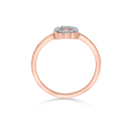 Forever Circle Casual Rose Gold Diamond Ring