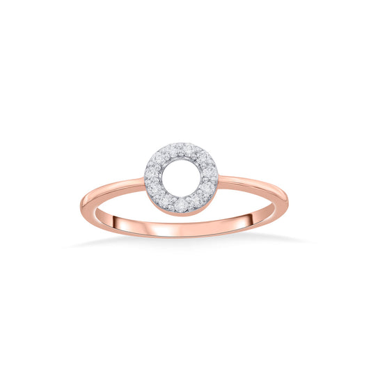 Forever Circle Casual Rose Gold Diamond Rings