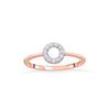 Forever Circle Casual Rose Gold Diamond Rings