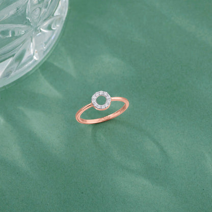 Forever Circle Casual Rose Gold Diamond Ring