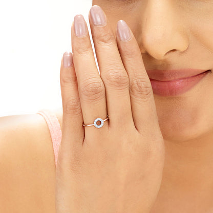 Forever Circle Casual Rose Gold Diamond Ring