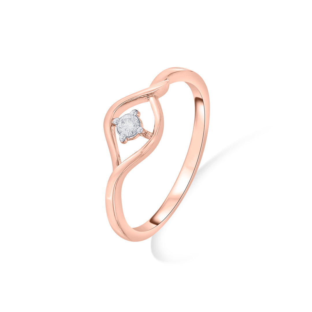 whisper of light fashion rose gold diamond ring