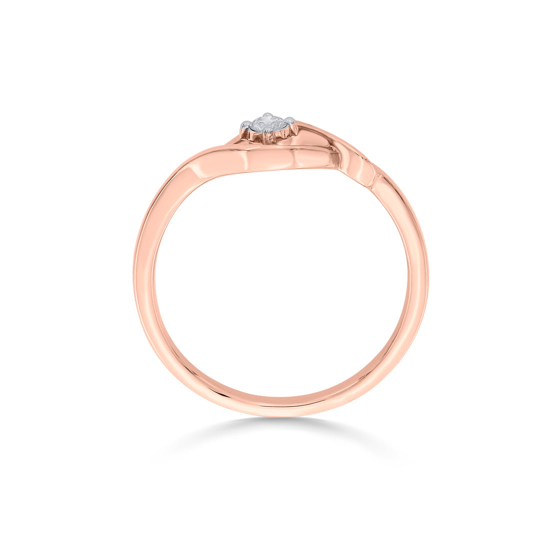 whisper of light fashion rose gold diamond ring