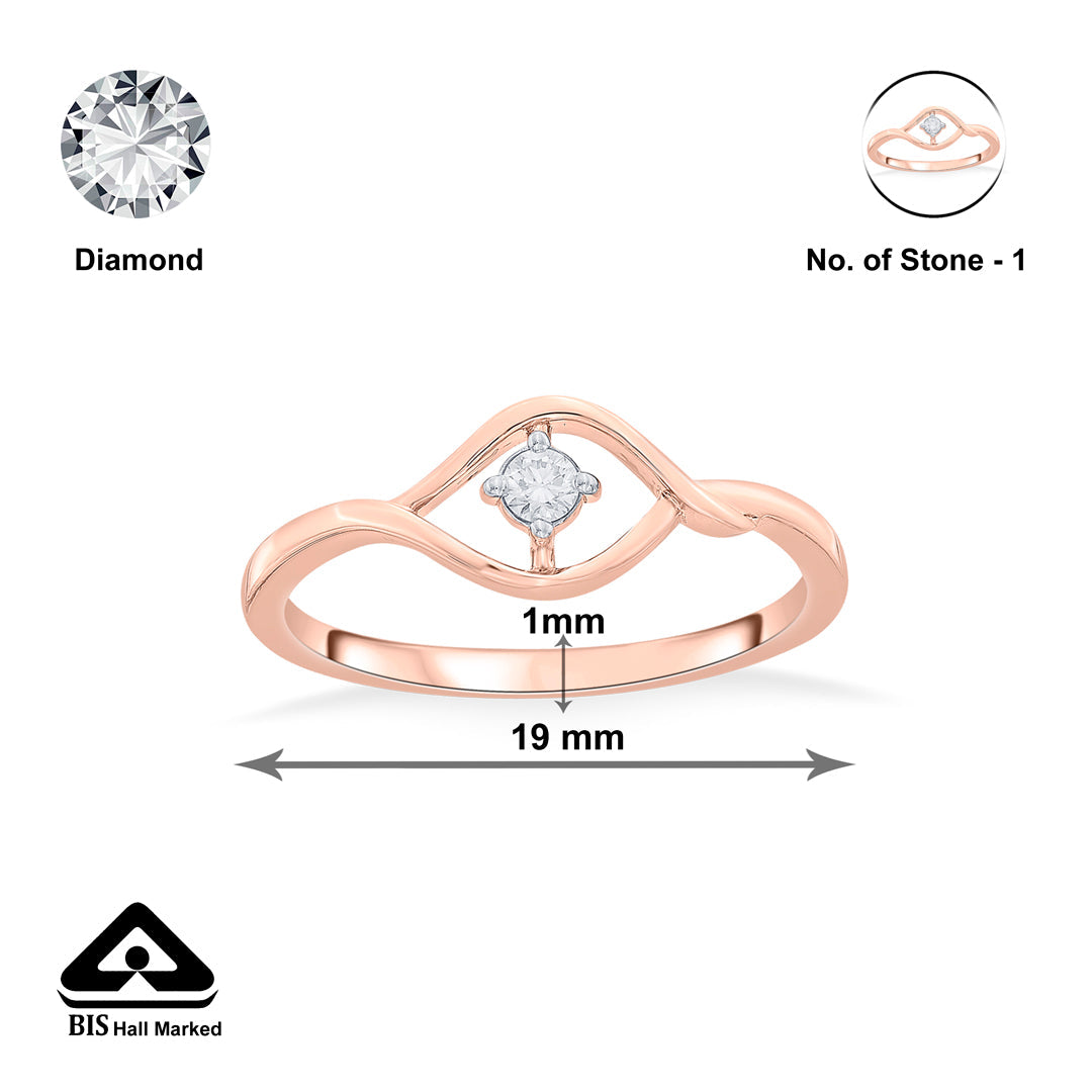 whisper of light fashion rose gold diamond ring