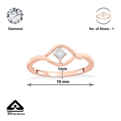 Whisper of Light Fashion Rose Gold Diamond Ring