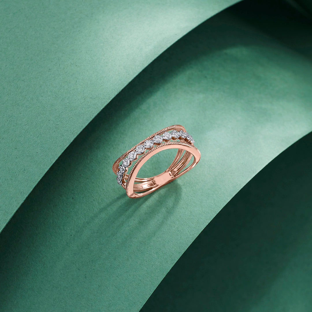 Circular Link Fashion Diamond Ring