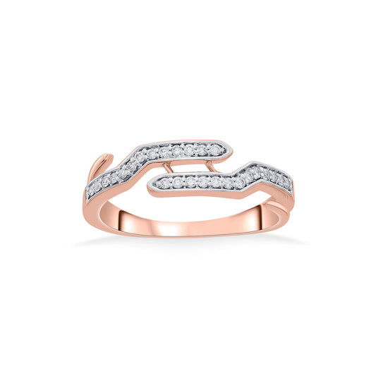 Linked Embrace Cocktail Diamond Ring