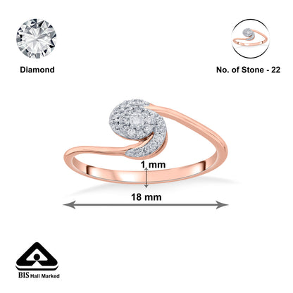 Twisty Allure Cocktail Diamond Ring