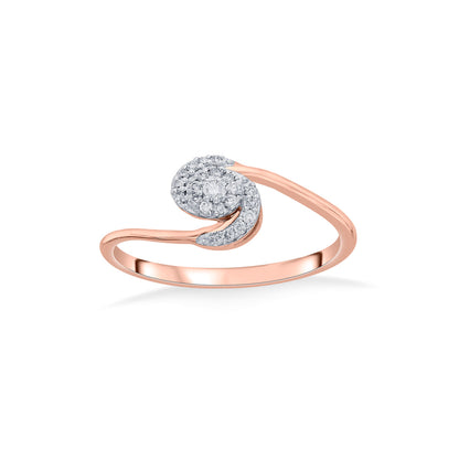 Twisty Allure Cocktail Diamond Ring