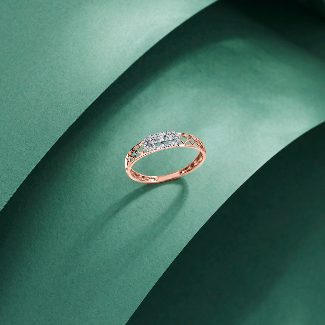 Mesh Forme Cocktail Diamond Ring