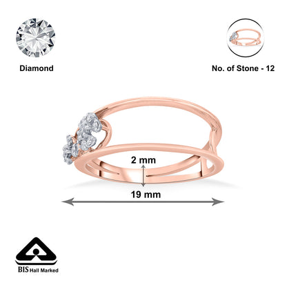 Linked Twin Cocktail Diamond Ring