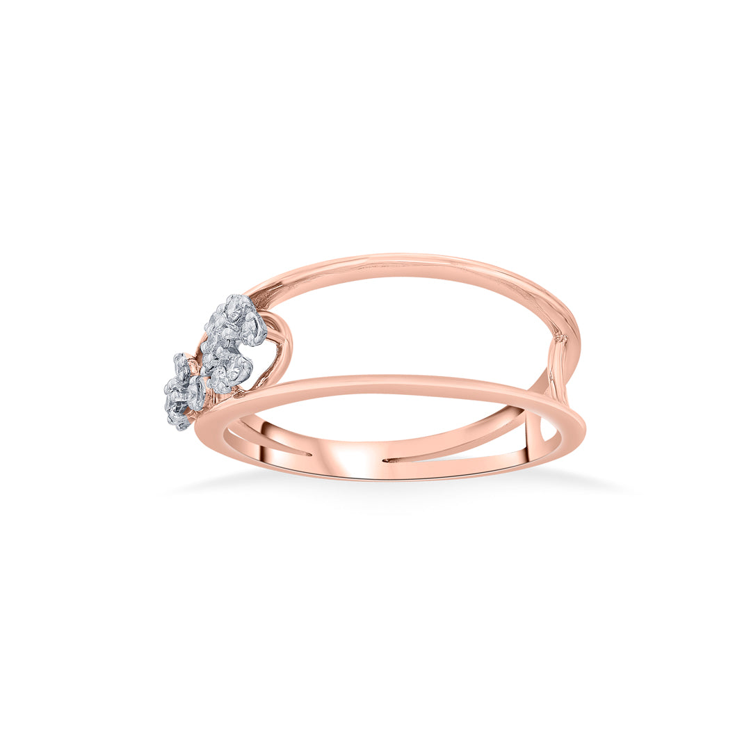 linked twin cocktail diamond ring