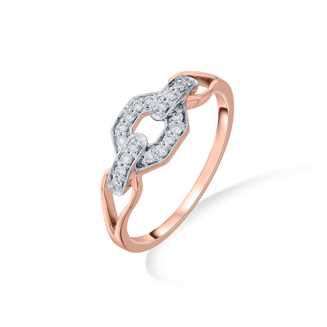 hexa link cocktail diamond ring