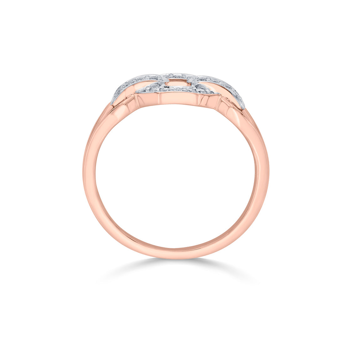hexa link cocktail diamond ring