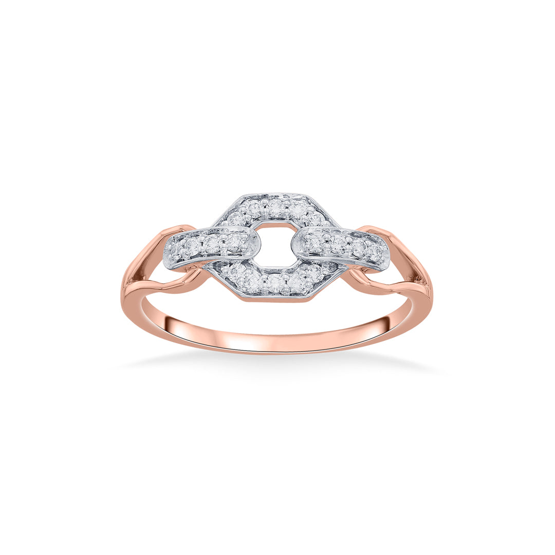 hexa link cocktail diamond ring