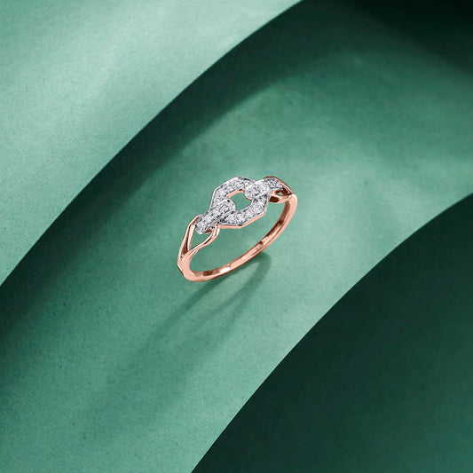 Hexa Link Cocktail Diamond Ring