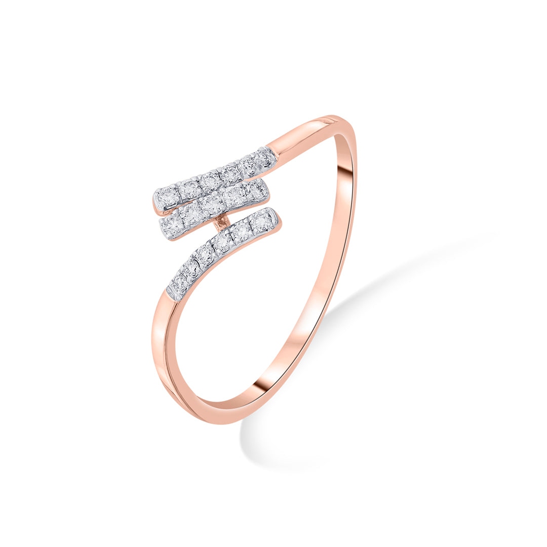 link embrace cocktail rose gold diamond ring