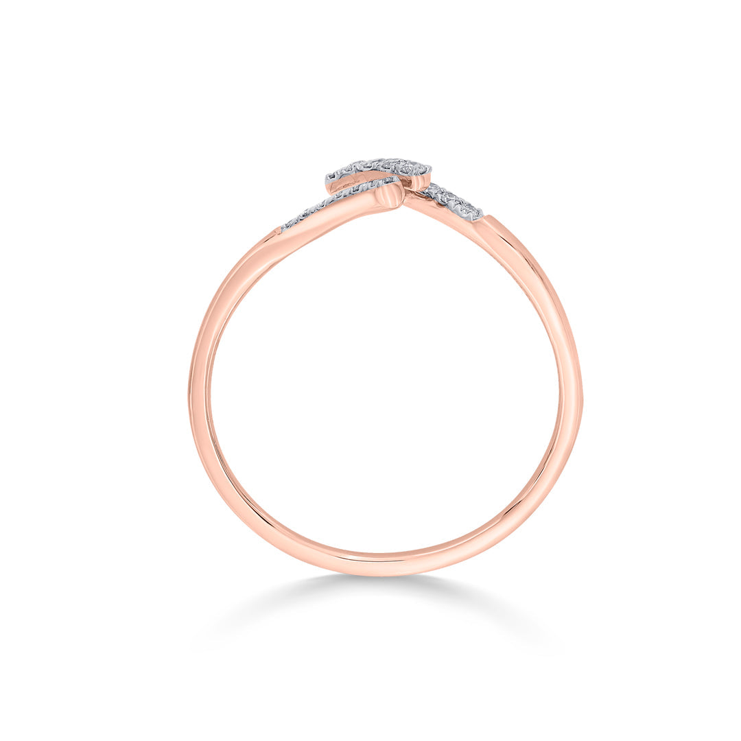 link embrace cocktail rose gold diamond ring