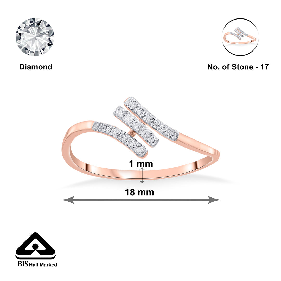 link embrace cocktail rose gold diamond ring